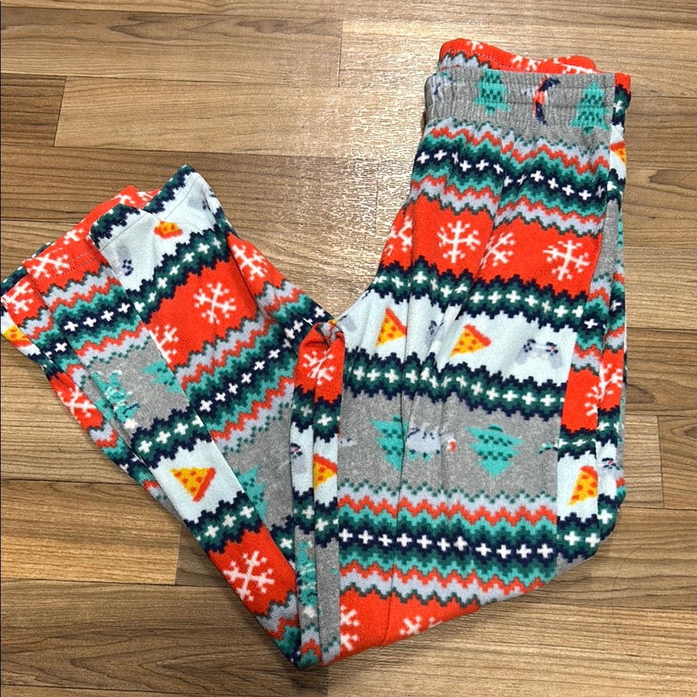 Pizza christmas pj bottoms